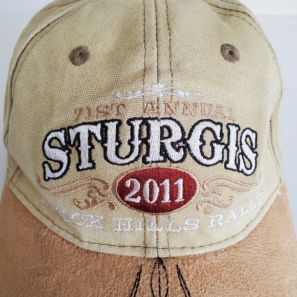 2011 Sturgis 71st Annual Motorcycle Biker Week Black Hills Rally Bikers Hat - Picture 6 of 8